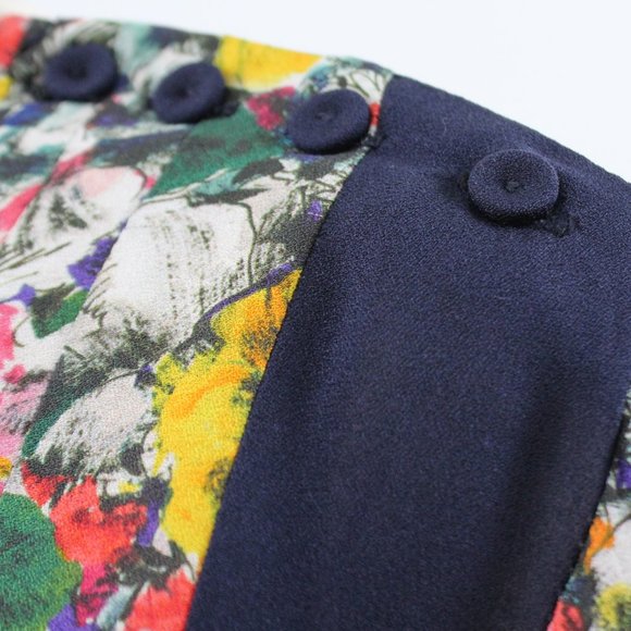 Band of Outsiders S/M Easter Dress Silk Floral Print Relaxed Tent Sundress - Picture 11 of 14